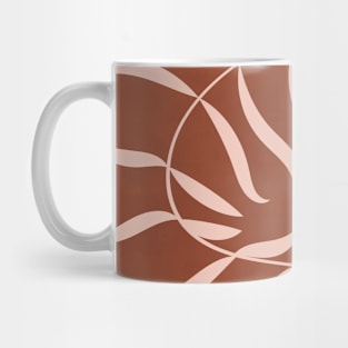 Botanical Plant Leaf Earth Tones Boho Brown Terracotta Mug